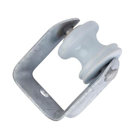 Vintage Saddle Shackle Brackets Porcelain Spool Insulators 3/4 Hole 3" x 4" - Picture 8 of 8